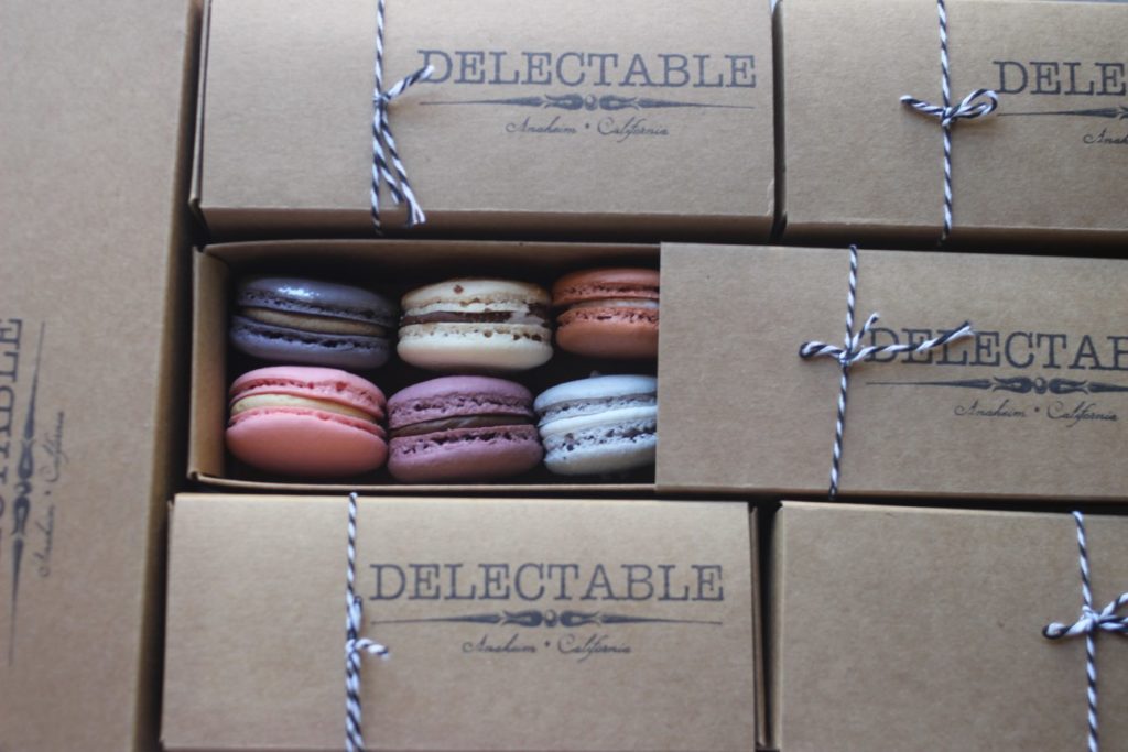 box of french macarons